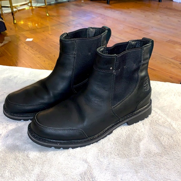 Timberland 9- black leather pull on boots main image 9
